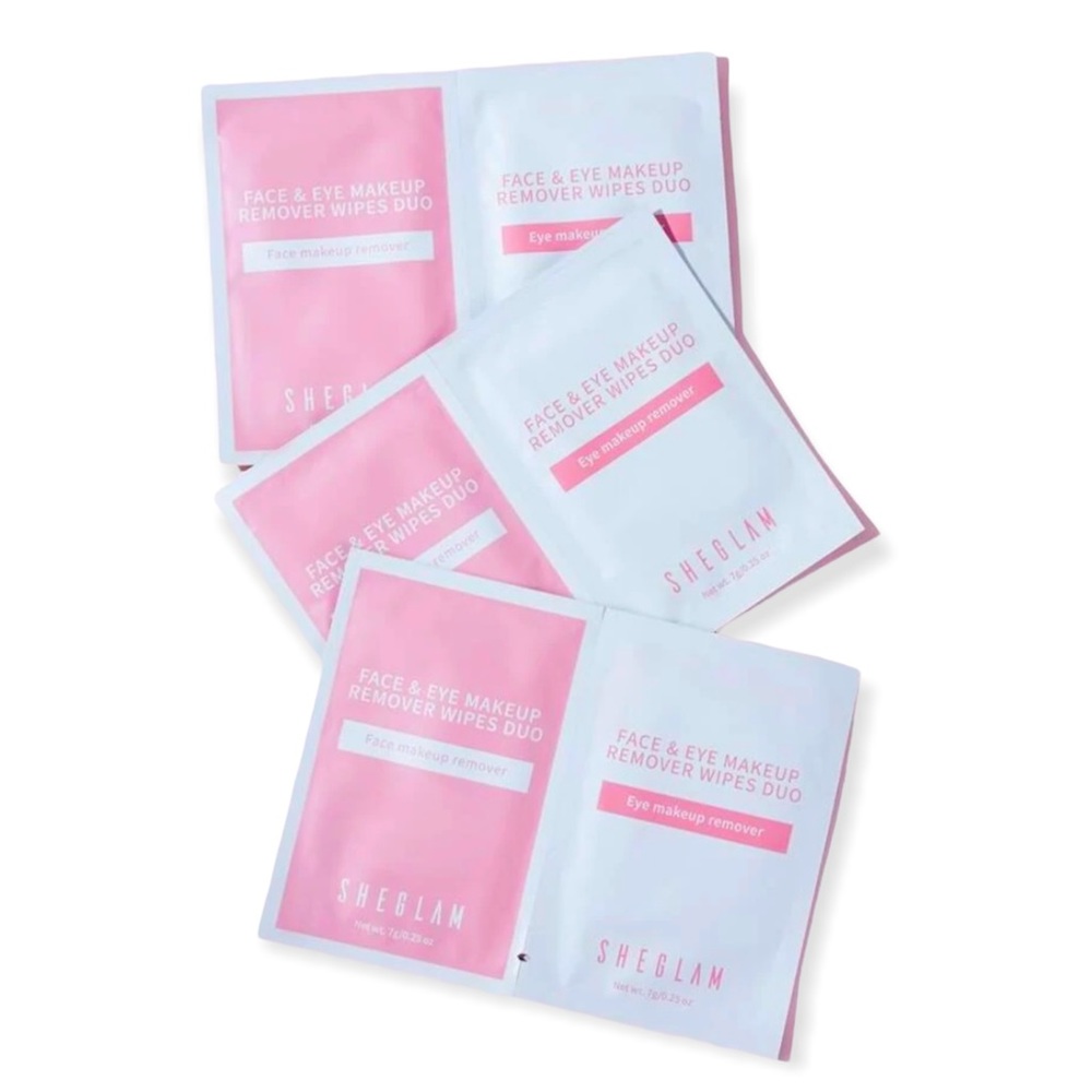 {Set of 5} SHEGLAM Face & Eye Make Up Remover Wipes Duo
